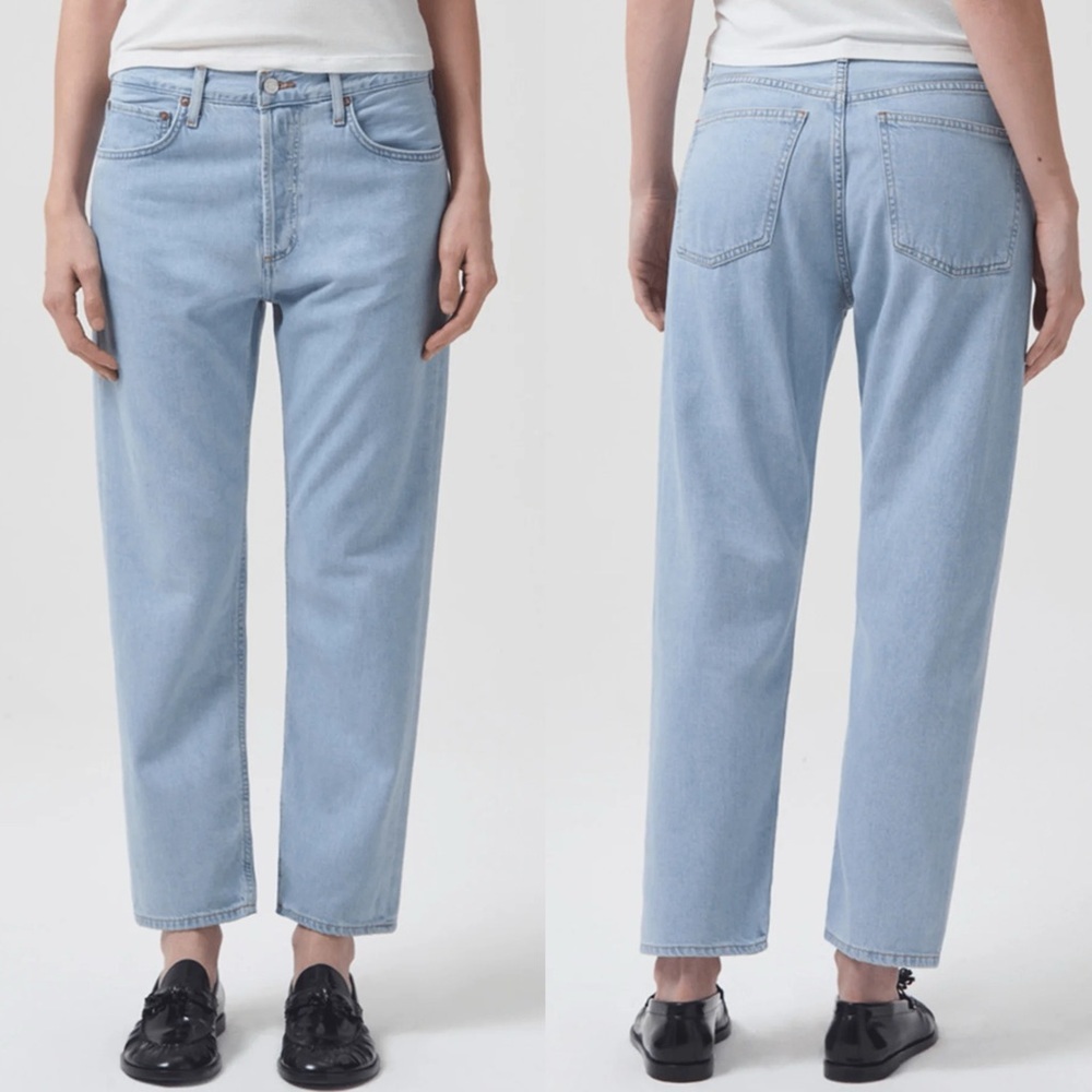 AGOLDE Parker Relaxed Pivot Straight Cotton Denim Jeans